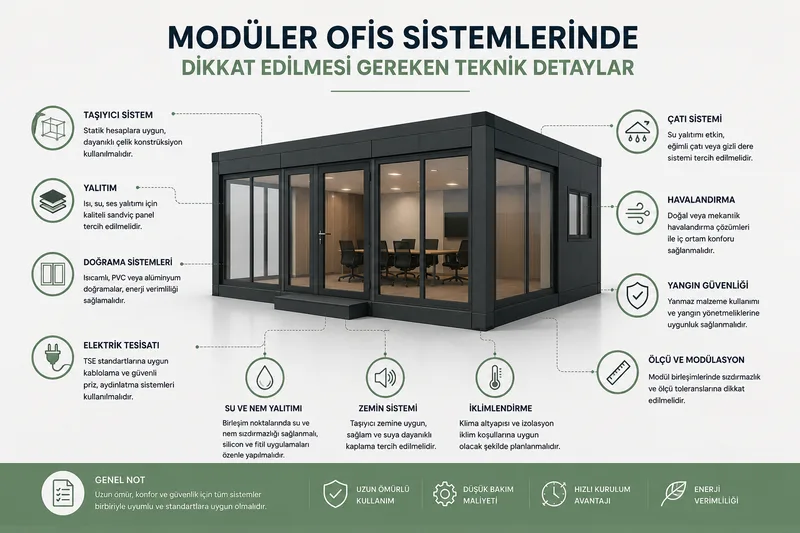 Modüler Ofis Sistemlerinde Dikkat Edilmesi Gereken Teknik Detaylar