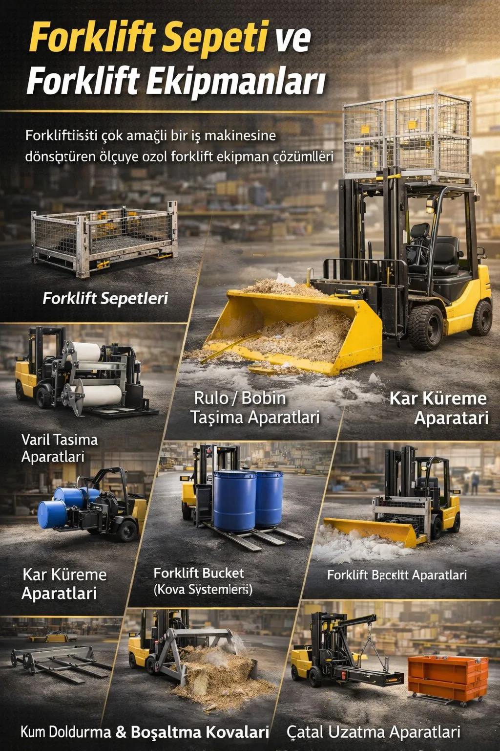 Forklift Sepeti ve Ekipmanları