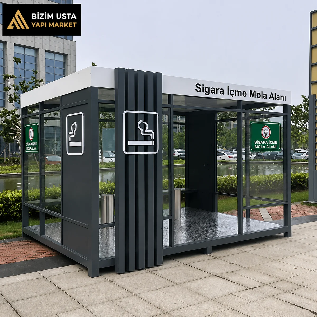 NEXA POINT Modüler Sigara İçme ve Sosyal Mola Alanı Sistemi